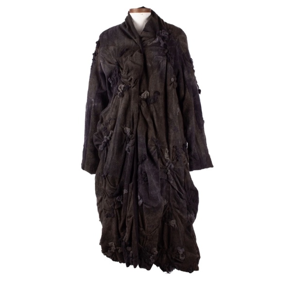 Avant Toi Dark Green Gray Wool Overcoat size M - Picture 1 of 10